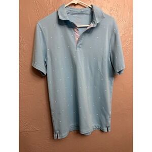 Nike Dri-FIT Polo Shirt Mens Small Geometric Athletic Short Sleeve Golf Tee